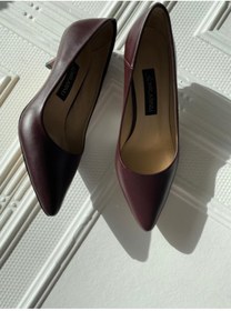 Resim MİLARNU Kadın Bordo Gerçek Deri Stiletto 