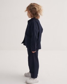 Resim Unisex Çocuk Dökümlü Pamuklu Düğmeli Pantolon Lacivert - 3-4 Yaş 