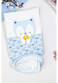 Resim Erkek Bebek Çift Katlı Natural Penye Battaniye Stl6981 mavi 