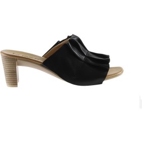 Resim Bueno Shoes Siyah Deri Kadın Topuklu Terlik 01wn4001 