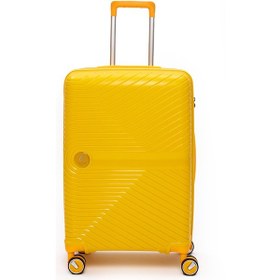 Resim Elatae Exclusive Pro Polipropilen Kırılmaz 2'li Valiz Seti Orta Boy Ve Makyaj 2'li Set Sarı 5239 