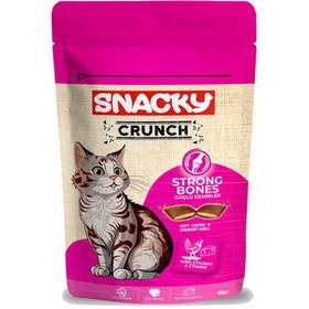 Resim Snacky Crunch Strong Kemik Sağlığı Tavuk Etli ve Peynirli Kedi Ödülü 60 Gr 