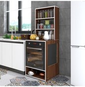 Resim Kenzlife ankastre fırın dolabı ismihan cvz 165*60*56 mutfak raflı 