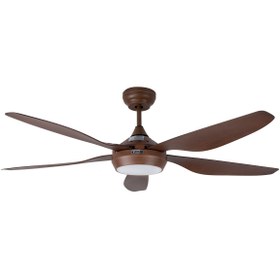 Resim Alsanfan Style Kahverengi Aydınlatmalı Uzaktan Kumandalı Tavan Vantilatörü 137 Cm 