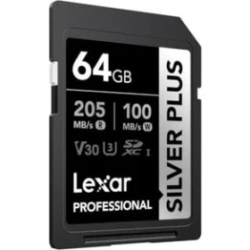 Resim 64GB Silver Plus Sd Uhsı V30 U3 205MB/S Hafıza Kartı 