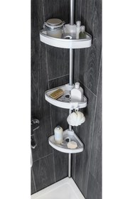 Resim Primanova Yaylı Banyo Köşe Rafı Venta Beyaz 