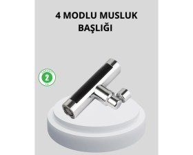 Resim 360° Dönebilen Musluk Başlığı 4 Fonksiyonlu Su Tasarruflu ve Dayanıklı Nemere 