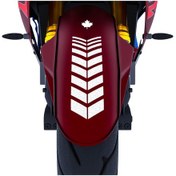 Resim 2 Adet Sport Motosiklet Çamurluk Reflektif Gri Kask Sticker Çınar Extreme 