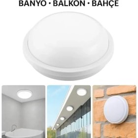 Resim Storemax 20W Beyaz LED Tavan ve Duvar Lambası | IP65 Su ve Toz Geçirmez | 6500K Beyaz Işık | Banyo, Bahçe, Balkon ve Dış Mekan Kullanıma Uygun | Modern Armatür 
