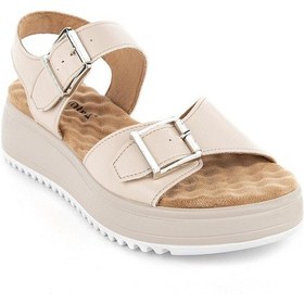 Resim Muya Beebi Anatomik Taban Taban Topuk Dikeni Kadın Sandalet Krem 