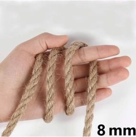 Resim Gereksiz Şeyler 8mm Jüt Halat Kendir Urgan Halat Ip 50 Metre Dekoratif Halat 
