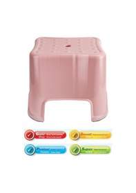 Resim Flora Herkül Banyo Taburesi, Kaydırmaz Kauçuk Tabanlı 200 Kg Taşıma Kapasiteli Lüks Tabure Pembe 