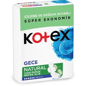 Resim Kotex Natural Gece Hijyenik Ped 14'lü 