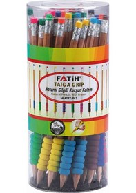 Resim Fatih Taiga Natural Renkli Eva Grip Silgili Kurşunkalem 36'Lı 