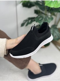 Resim Günlük Unisex Sneaker Kolay Giyilebilir Hava Alabilen Hafif Rahat Taban Esnek Spor Ayakkabı 2023 Siyah Beyaz Siyah - Beyaz 
