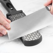Resim Elmas Bıçak Afişi, 400 Grit Çift Taraflı Çok Fonksiyonlu Afiş Taşı, Orta Grit, Çelik Malzeme, Elektrik Gerektirmez, Ev Mutfak Aracı 