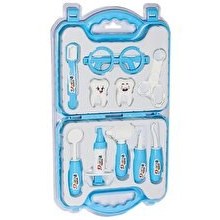 Resim Çantalı Oyuncak Doktor Seti Mavi Dişçi Seti 