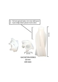 Resim Gaz Beton (Ytong) Dübeli 10 mm (100 Adet) 