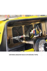 Resim SS Oto Tofaş Gösterge Çercevesi Aynalı Bölmeli Nikelajı (GÜMÜŞ,ALTIN) 