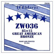 Resim D'Addario ZW034 Tek Akustik Gitar Teli (34) 