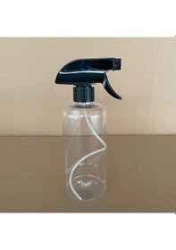 Resim 500 Ml Siyah Tetik Spreyli Uzun Silindir Plastik Şişe , 500 Cc Spreyli Plastik Şişe X 4 Adet 