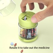 Resim 1 Adet Taşınabilir Haftalık Hap Organizatörü - Sabah & Akşam Bölmeleri, Şeffaf Kapak ve Seyahat için Kompakt Tasarım ile 7 Günlük Dayanıklı Plastik İlaç Kutusu, Ev veya Günlük İlaç Yönetimi için Çanta İçin Hap Kutusu, Seyahat Hap Kutusu, Döndürme Özelliği, Easyrotate Mekanizması 