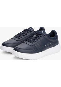 Resim Tommy Hilfiger Modern Hafif Tabanlı Deri Erkek Sneaker Fm0fm05529dw5 Mavi 