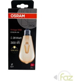 Resim Osram Rustik LED Ampul Vintage Edison ST64 4W E27 2700K Osram 