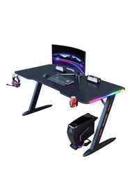 Resim Karr Gaming Thunder RGB Aydınlatmalı 140×60 Siyah Tabla Oyuncu Masası 