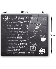 Resim Decorita Cam Ocak Arkası Koruyucu | Aşkın Tarifi | 