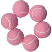 Resim Yüksek elastikiyet ve dayanıklılığa sahip başlangıç seviyesi için 6 adet tenis topu, eğitim, fitness ve evcil hayvan masajı için uygun, genç yarışmalar için uygundur 