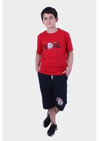 Resim Fyk Kids 3'lü Erkek Çocuk Alt-üst Kapri-tişört Takım Sarı 