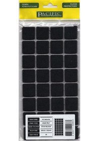 Resim Pacific 6025 Bl Yapışkanlı Keçe 25 Mm X 25 Mm Siyah Siyah 