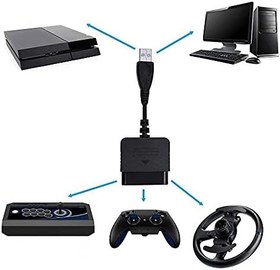 Resim USB to PS2 PS3 PC Bilgisayar Oyun Kolu Çevirici Dönüştürücü 5023 