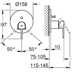 Resim Grohe PLUS ANKASTRE BANYO/DUŞ BATARYASI - 24060AL3 