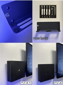 Resim Playstation 4 Duvar Standı Yerden Tasarruf Rahat Hava Akışı Gaming Aksesuar Konsol Tutacağı 
