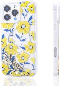 Resim İphone 15 Pro Max Uyumlu Kılıf Sıvılı Simli Baskılı Şeffaf Arka Yüzey Zore Mossa Silikon Kapak-siyah Siyah 