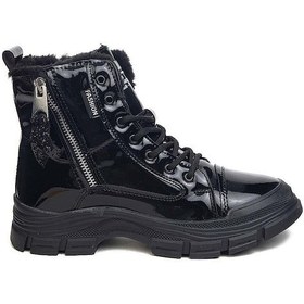 Resim Kocamanlar 5428 Memory Kaucuk Kaymaz Taban Kadın Bot Siyah-Rugan 