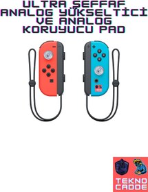 Resim beboncool Switch/Switch Lite/Switch OLED JoyCon Uyumlu ŞEFFAF Analog Yükseltici-Analog Koruyucu Silikon PAD 