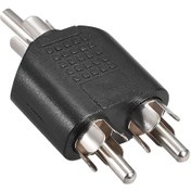 Resim RCA Erkek to 2 RCA Erkek Dönüştürücü Adaptör 