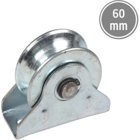 Resim Titi RMT060 Sürgülü Demir Kapı Için Tablalı Ray Makarası 60 mm 