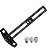 Resim Seeppitous 2 Delek Konumlandırma Puanlama Skoru Cetvel Alüminyum Alaşım Scriber Işaretleme Göstergesi 6/8/10MM Matkap Kılıfı 30CM (Yurt Dışından) 