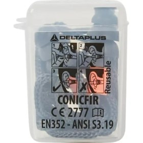Resim Delta Plus CONICFIR050 Çam Tipi Ipli Kulak Tıkacı 34 Db (Saklama Kutulu) 