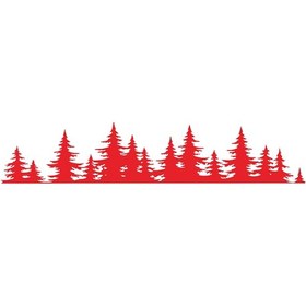 Resim Teltree Araç Dekoru Vinil Yapışkan - Kırmızı Orman Manzaralı 100x20cm 