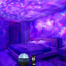 Resim 1 set LED su desenli yıldızlı gökyüzü lambası, uzaktan kumandalı aurora projeksiyon lambası, USB takılabilir atmosferik lamba, iç mekan dekorasyon atmosfer projeksiyon lambası, okula dönüş sezonu, Sevgililer Günü, Ramazan, Paskalya hediyeleri, seyahat lambası, uzaktan kumandalı USB güç kaynağı için uygun 