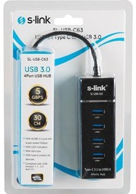 Resim S Link Sl Usb C63 Usb3.1 Type C To 4Port 3.0 Çevirici Hub 