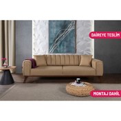 Resim Laperla Mobilya RALVE YATAKLI KANEPE KETEN HARDAL KAZAYAĞI 