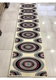 Resim Saray Halı Vizyon 11169 Ws 80X300 Gri Kırmızı Yolluk 3 Metre ! 