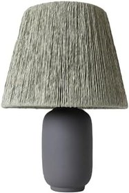 Resim Tunita Handmade Seramik Abajur – Antrasit Gri & Yeşil Tasarım, 31–45 cm Yükseklik, E27 Uyumlu Tek Başlıklı Masa Lambası, Modern Dekoratif Aydınlatma, Dayanıklı Seramik Gövde, CE Sertifikalı Yerli Üret 