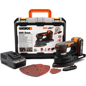 Resim WORX WX822 20Volt 2.0Ah. Li-ion Şarjlı Profesyonel Üçgen Mouse Zımpara 